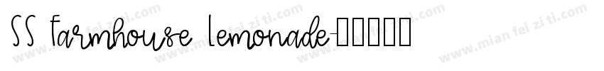 SS Farmhouse Lemonade字体转换